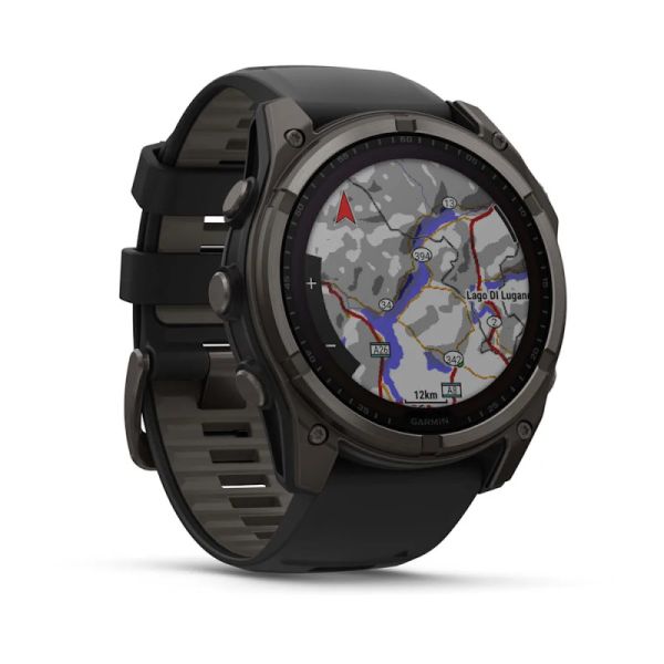 Garmin Fenix 8 51mm Solar Sapphire Carbon Gray DLC Titanium w. Black/Pebble Gray S. Band (010-02907-10/11)