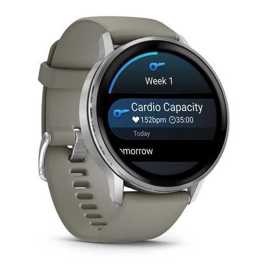 Garmin Venu 4 45 mm Silver with Silver Gray Silicone Band (010-03014-01)