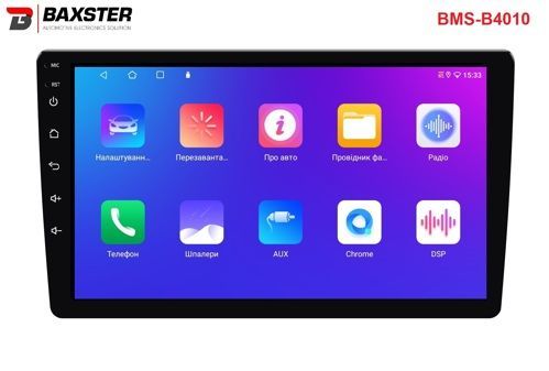 Автомагнітола Baxster BMS-B4010 Android 13 QLED 4+32Gb 10"