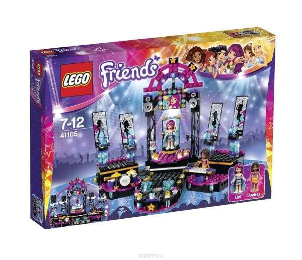 Пластиковый конструктор LEGO Friends Поп звезда: сцена конструктор (41105)