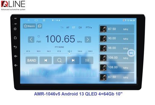 Автомагнітола Qline AMR-1046v5 Android 13 QLED 4+64Gb 10"