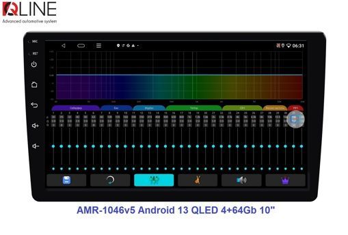 Автомагнітола Qline AMR-1046v5 Android 13 QLED 4+64Gb 10"