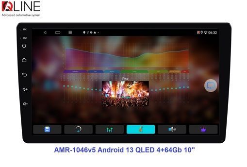 Автомагнітола Qline AMR-1046v5 Android 13 QLED 4+64Gb 10"