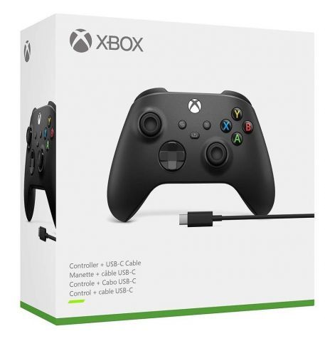 Геймпад Microsoft Xbox Series X | S Wireless Controller Carbon Black + USB Cable (XOA-0010, 1V8-00002)
