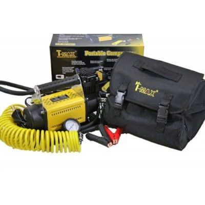 Компрессор "T-max" 30A/150psi/72L/min/ клеммы/шланг