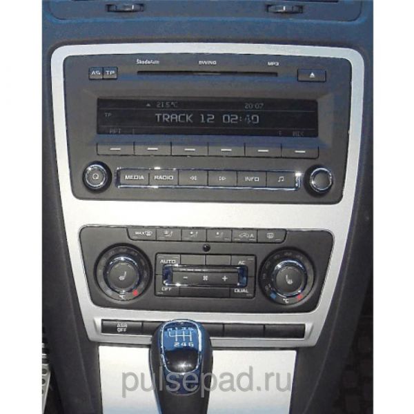 Рамка переходная 11-258 Carav Skoda Oktavia 08-13 (Auto Air-Cond) Grey