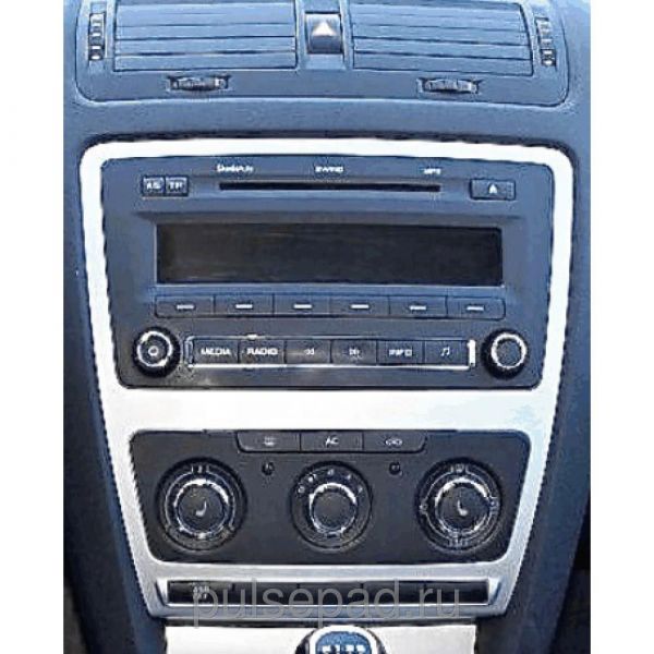 Рамка переходная 11-185 Carav Skoda Oktavia 08-13 (Manual Auto Air-Cond) Grey