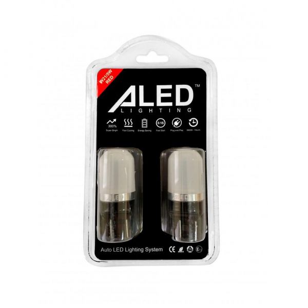 Габарит LED ALed 7443 (W21W/5W) Red (2шт)