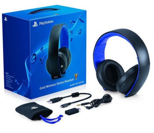 Наушники/гарнитура для приставки Sony Gold Wireless Stereo Headset Black