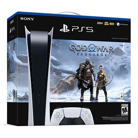 Стаціонарна ігрова приставка Sony PlayStation 5 Digital Edition 825GB God of War Ragnarok Bundle