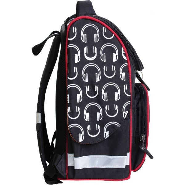 Рюкзак школьный каркасный с фонариками Bagland Успех 12 л. черный 175k (00551703)