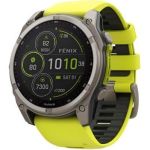 Смарт-годинник Garmin Fenix 8 51mm Solar Sapphire Titanium w. Amp Yellow/Graphite Silicone Band (010-02907-20/21)