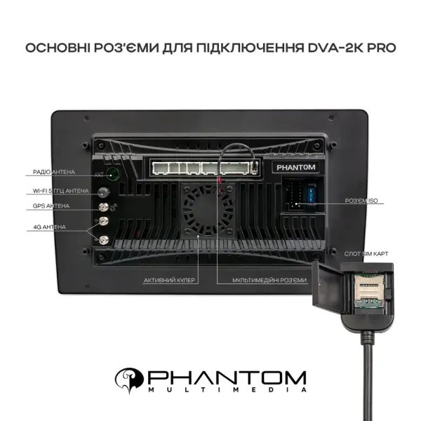 Штатна магнітола PHANTOM DVA-2K10 Pro 4G 360° 4+64 Toyota Camry (XV50/55USA) 2015-2017