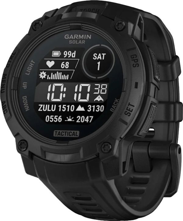 Смарт-годинник Garmin Instinct 3 45mm Solar Tactical Edition Black with Black Band (010-02934-50)