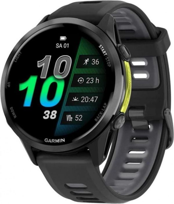 Смарт-годинник Garmin Forerunner 970 Carbon Gray DLC Titanium w. Black Case and Black/Translucent W. Band (010-02969-00/10