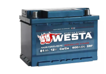 Автомобільний акумулятор WESTA 6CT-61Аh Аз (WPR611)