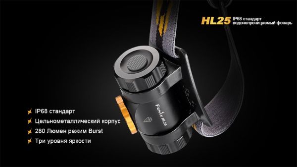 Фонарь налобный Fenix HL23 серый