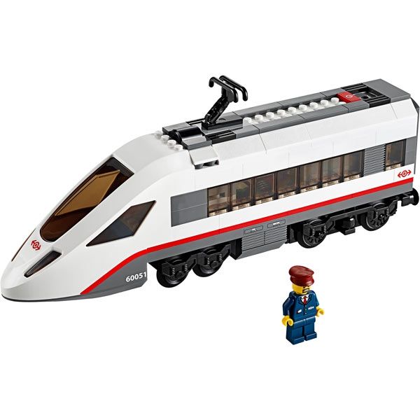 Пластмассовый конструктор LEGO City Скоростной пассажирский поезд 60051