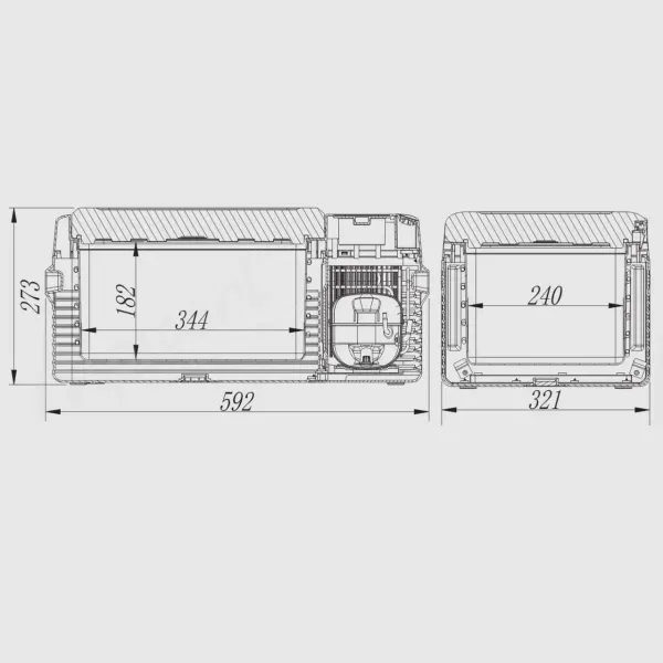 Компресорний автохолодильник Alpicool CL15 (15 літрів). До -20℃, (12, 24, 220 вольт)