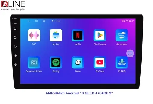 Автомагнітола Qline AMR-946v5 Android 13 QLED 4+64Gb 9"