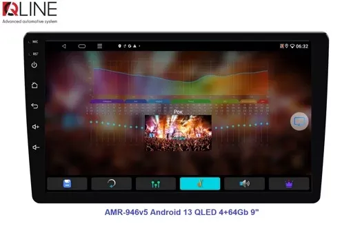 Автомагнітола Qline AMR-946v5 Android 13 QLED 4+64Gb 9"