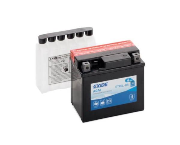 Мотоциклетний акумулятор 12В Exide AGM 6СТ-4 АзЕ 12В 70А (EN) ETX5L-BS