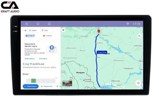 Автомагнітола CraftAudio CraftAudо QMS-108256 Android13 QLED 8+256Gb 10" 2K