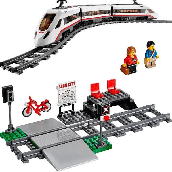 Пластмассовый конструктор LEGO City Скоростной пассажирский поезд 60051