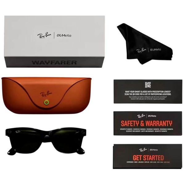 Смарт-окуляри Ray-Ban Meta Wayfarer Shiny Black Frame Green Lenses (RW4006 601/71 50-22)