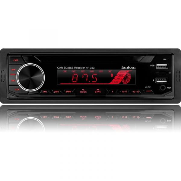 Автомагнітола Fantom FP-353 Black/Multicolor