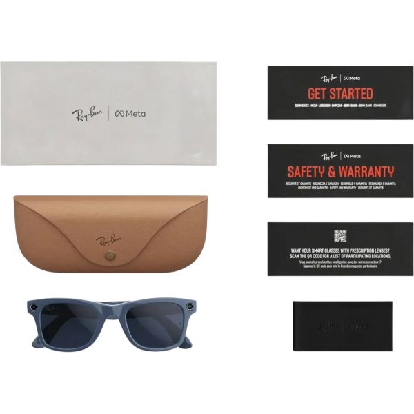 Смарт-окуляри Ray-Ban Meta Wayfarer Gen 2 Shiny Cosmic Blue/Clear Sapphire (RW4012 6628/MF 50-23)