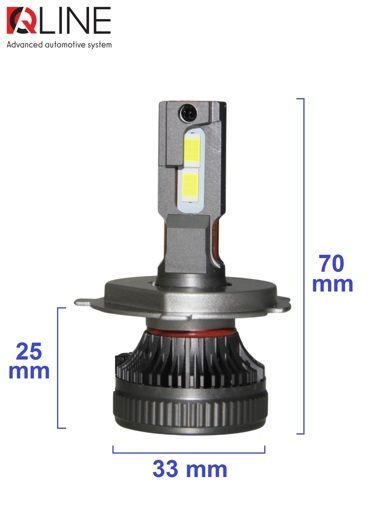 Лампи світлодіодні QLine DualVision 65W H7 24V 6000K (2шт.)