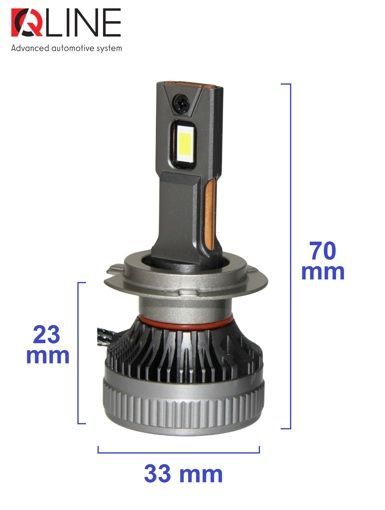 Лампи світлодіодні QLine DualVision 65W H7 12V 6000K (2шт.)