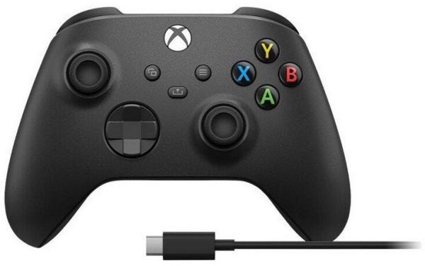 Геймпад Microsoft Xbox Series X | S Wireless Controller Carbon Black + USB Cable (XOA-0010, 1V8-00002)