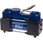 Компрессор "ViTOL" K-72 150psi/25Amp/90л/2 цилиндра/шланг 5,0м/клеммы/с дефлятором (K-72)