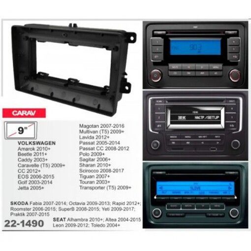 Рамка перехідна Carav 22-1490 Volkswagen, Skoda, Seat
