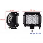 Светодиодная фара AllLight 4D-18W 6 chip cree spot 9-30V (дальний свет)