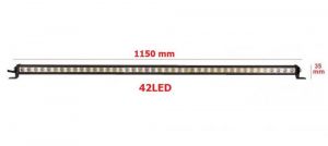 Светодиодная фара AllLight E-120W однорядная 42chip OSRAM 3535 9-30V