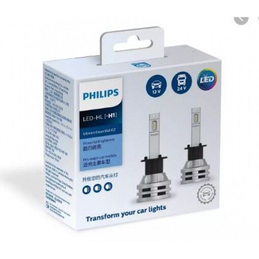 Лампи світлодіодні PHILIPS 11258UE2X2 H1 19W 12-24V Ultinon Essential G2 6500K