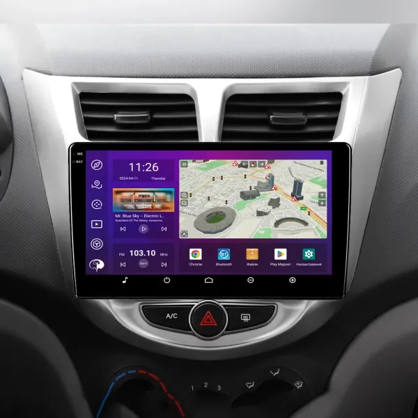 Штатна магнітола PHANTOM DVA-2K9 Pro 4G 360° 4+64 Hyundai Accent (RB) 2010-2017