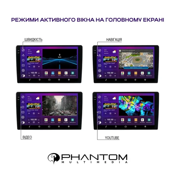 Штатна магнітола PHANTOM DVA-2K10 ProMax 4G 360° 8+128 Honda Civic 8 sedan FK FN FD 2005-2012