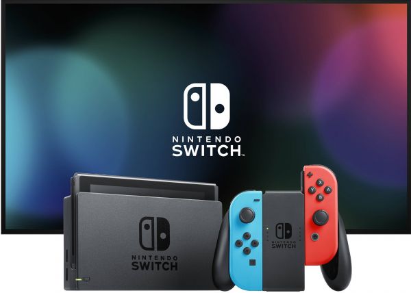 Портативная игровая приставка Nintendo Switch with Neon Blue and Neon Red Joy-Con