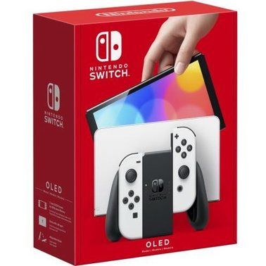 Портативная игровая приставка Nintendo Switch OLED with White Joy-Con