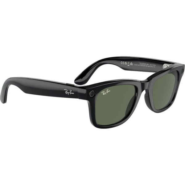 Смарт-окуляри Ray-Ban Meta Wayfarer Gen 2 Standard Shiny Black Frame / G-15 Green Lenses (RW4012 601/71 50-22)