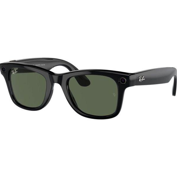 Смарт-окуляри Ray-Ban Meta Wayfarer Gen 2 Standard Shiny Black Frame / G-15 Green Lenses (RW4012 601/71 50-22)