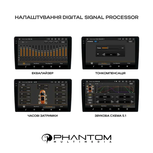 Штатна магнітола PHANTOM DVA-2K10 Pro 4G 360° 4+64 Toyota Camry (XV50/55USA) 2015-2017
