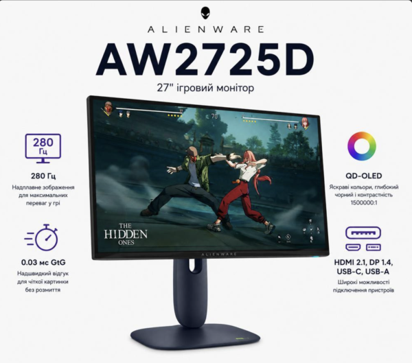 Монітор Alienware AW2725D (210-BRZW)