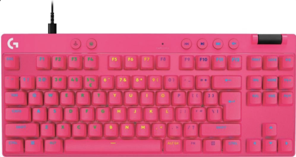 Клавіатура Logitech G Pro X TKL Rapid Linear Magenta (920-013253)