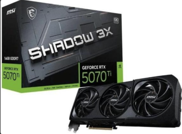 Відеокарта MSI GeForce RTX 5070 Ti 16G SHADOW 3X OC