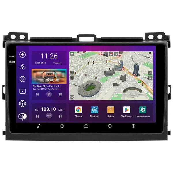 Штатна магнітола PHANTOM DVA-2K9 Pro 4G 360° 4+64 Toyota Land Cruiser Prado (J120W) 2002-2009